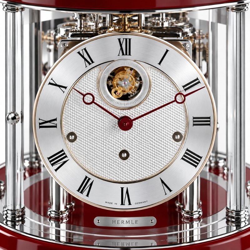 Đồng Hồ Để Bàn Hermle 23070-V20352 – Tourbillon Mạ Vàng, Máy Cơ Trữ Cót 8 Ngày, Chuông Westminster - Ảnh 4