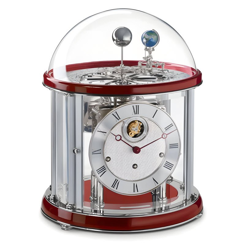 Đồng Hồ Để Bàn Hermle 23070-V20352 – Tourbillon Mạ Vàng, Máy Cơ Trữ Cót 8 Ngày, Chuông Westminster