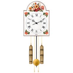Đồng Hồ Treo Tường Hermle 61026-000261 – Máy Cơ 8 Ngày Vận Hành Bằng Hai Quả Tạ, Không Dùng Pin, Điểm Chuông Mỗi Nửa Giờ