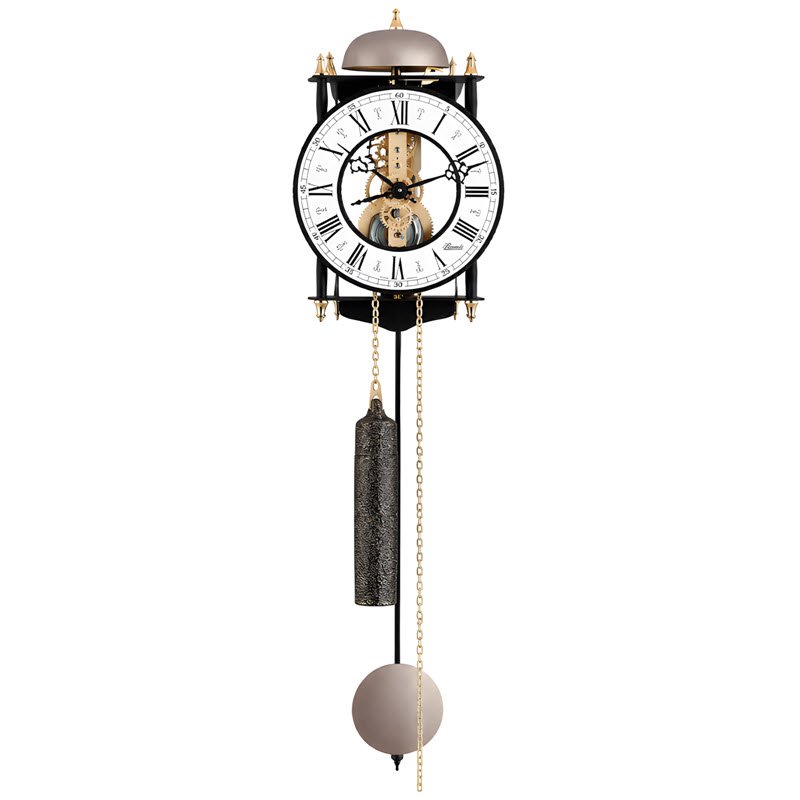 Đồng Hồ Treo Tường Hermle 70503-000711 – Trữ Cót 8 Ngày, Điểm Chuông Mỗi Giờ, Khung Kim Loại Đen