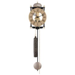 Đồng Hồ Treo Tường Hermle 70504-000711 – Lên Cót Bằng Dây Kéo, Chuông Mỗi Giờ, Khung Kim Loại Đen