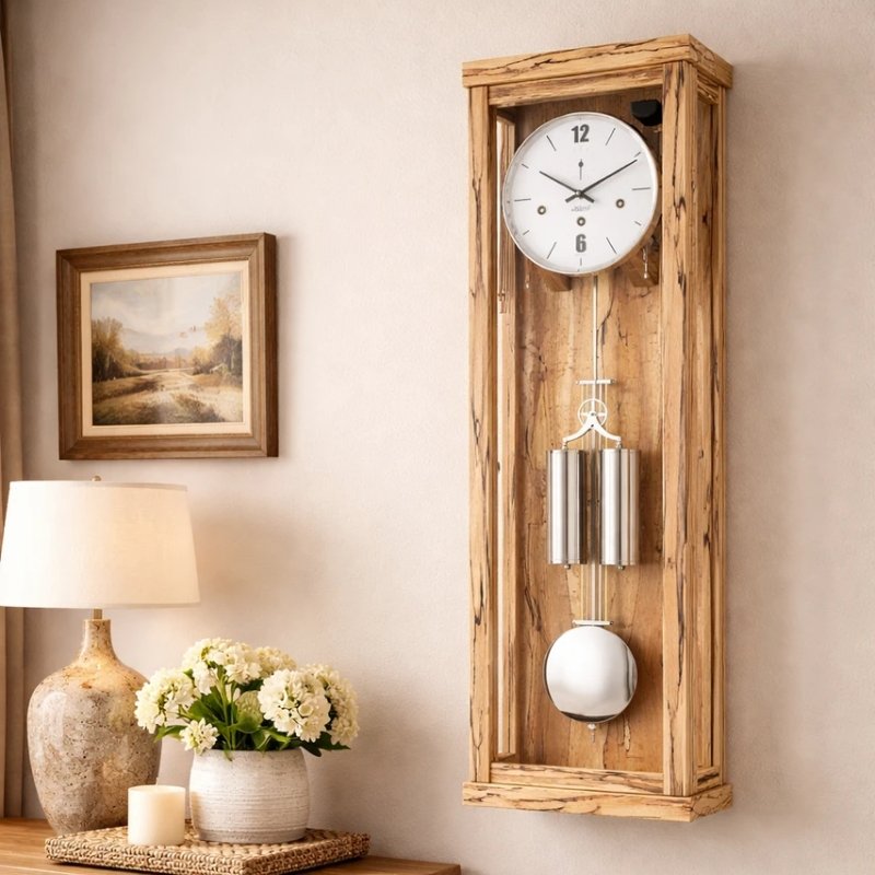 Đồng Hồ Treo Tường Hermle 70993-T30351 – Bộ Máy Cơ 8 Ngày, Chuông Westminster Và Ngắt Chuông Ban Đêm - Ảnh 4