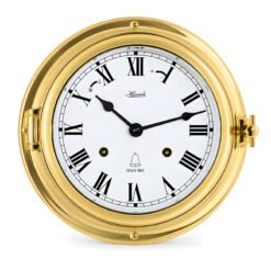 Đồng Hồ Treo Tường Hermle 35065-000132 – Bộ Máy Cơ Trữ Cót 8 Ngày, Chuông Ship’s Bell, Vỏ Đồng Nguyên Khối